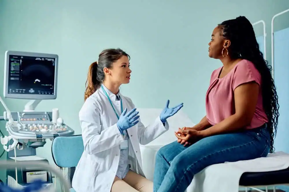 Woman have consultation about vaginal laxity Gosport 