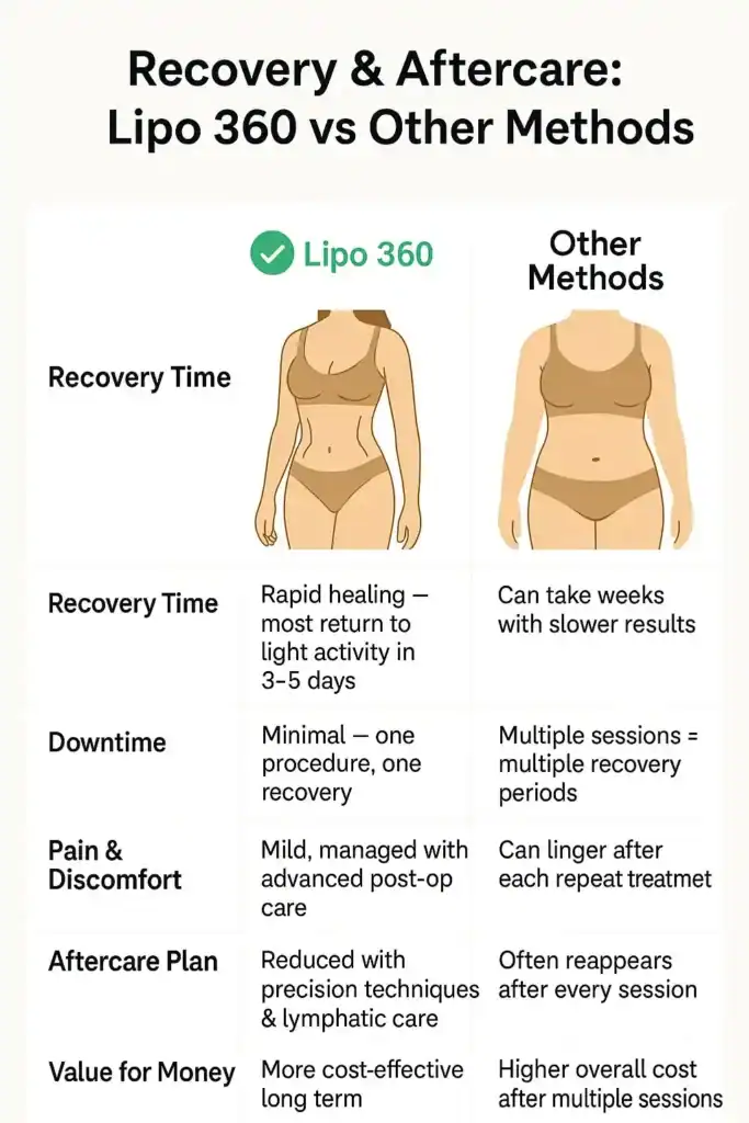 Table to show fat dissolving injection aftercare Gosport 
